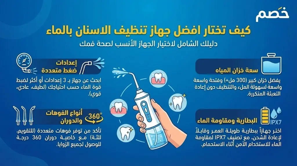 افضل جهاز تنظيف الاسنان بالماء: كيف تختار افضل اجهزة التنظيف لابتسامة مثالية