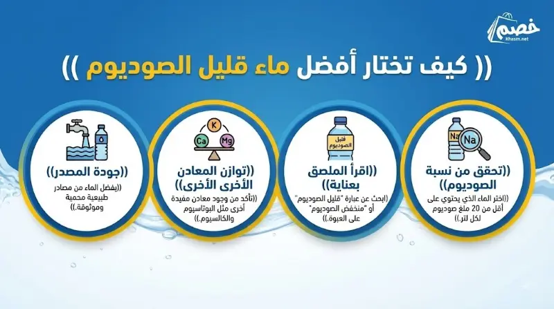 أفضل ماء قليل الصوديوم في السعودية: الحل لضغط الدم والصحة