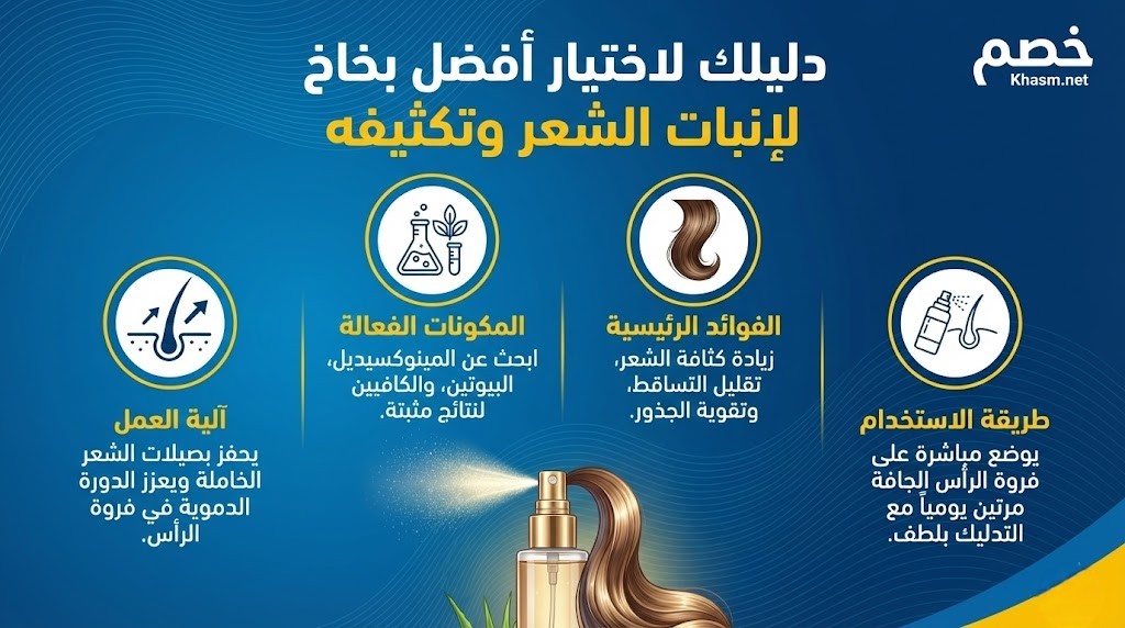 مميزات استخدام افضل بخاخ لانبات الشعر وتكثيفه