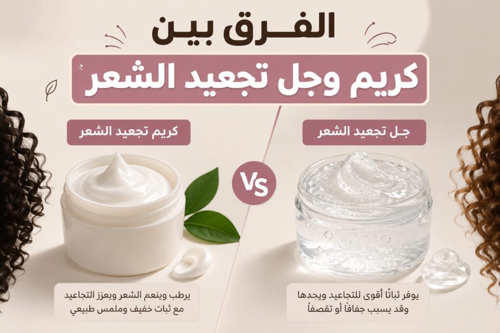 الفرق بين كريم وجل تجعيد الشعر