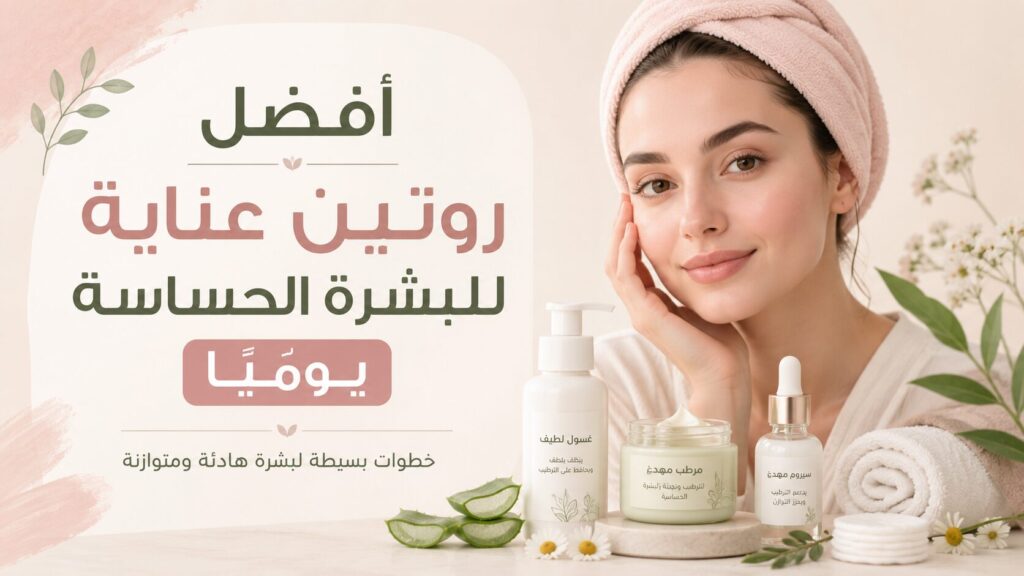 أفضل روتين عناية للبشرة الحساسة يوميًا