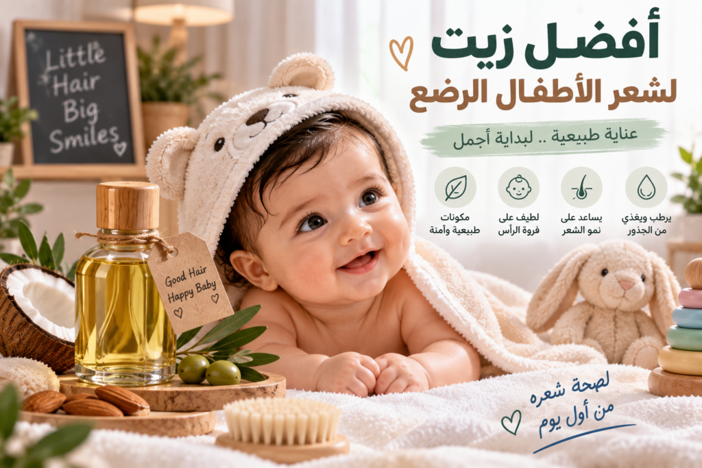 افضل زيت لشعر الاطفال الرضع