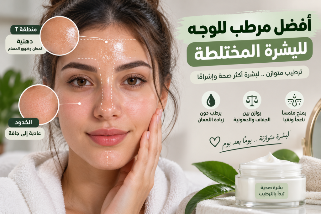 افضل مرطب للوجه للبشره المختلطه