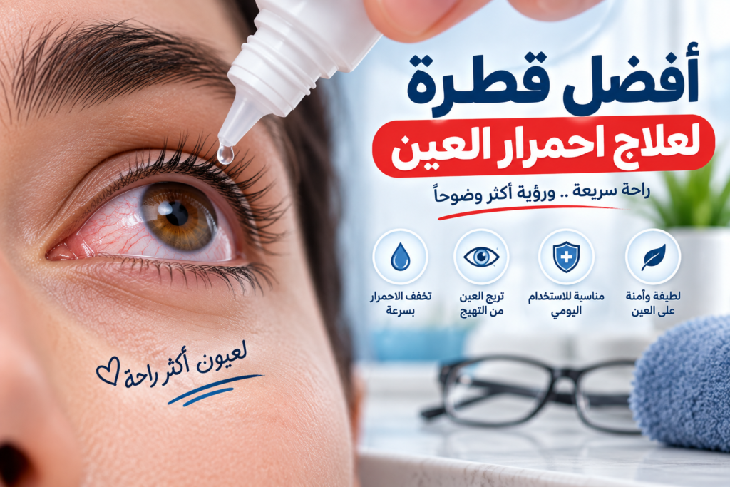 افضل قطرة لعلاج احمرار العين