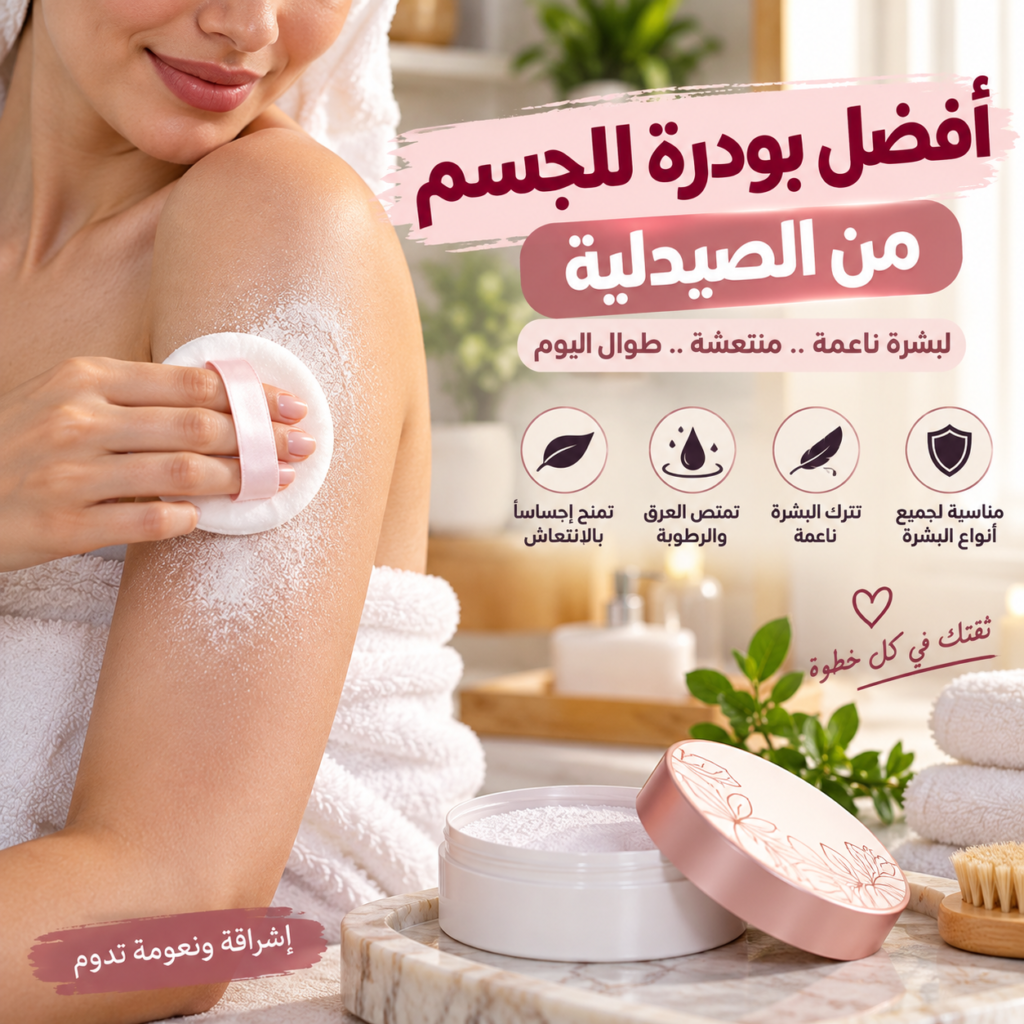 افضل بودره للجسم من الصيدليه
