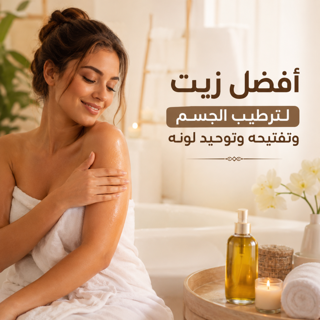 افضل زيت لترطيب الجسم وتفتيحه