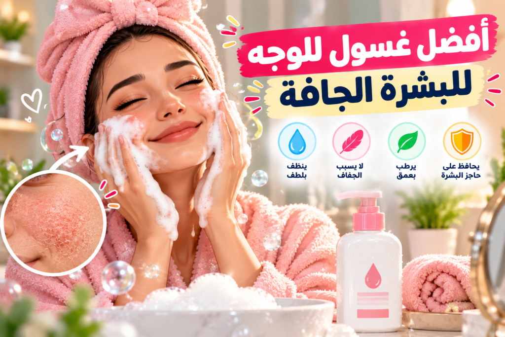 افضل غسول للوجه للبشره الجافه