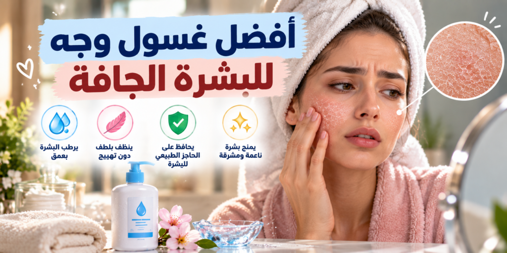 افضل غسول وجه للبشره الجافه